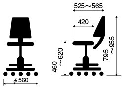ドラフティングチェア