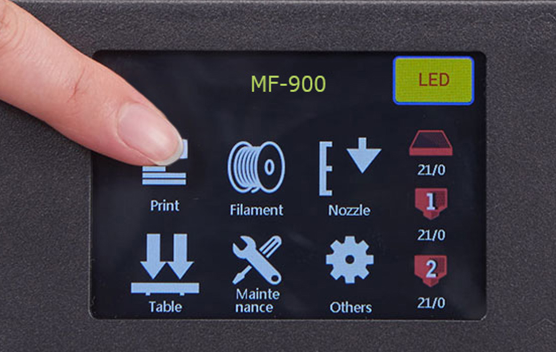 タッチパネルで簡単操作