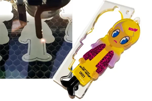 インクの密着が優れているので、レーザーカットしてもインク剝がれが起きにくい！