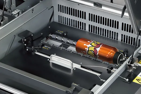 円筒形の物に直接印刷ができるロータリーユニット(オプション)