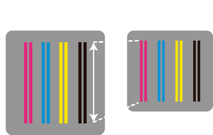 Increased nozzle row length