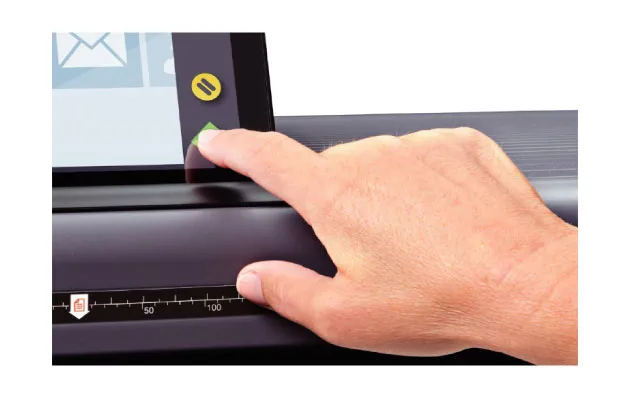 コピー機能とスキャン機能はスワイプで簡単切り替え