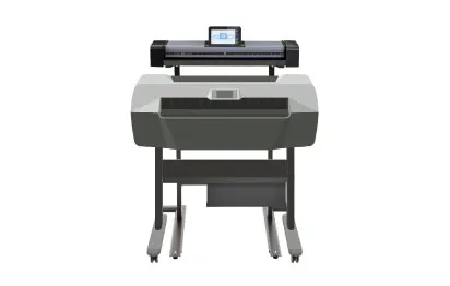 ほとんどの大判プリンタと一体化して設置が可能です。