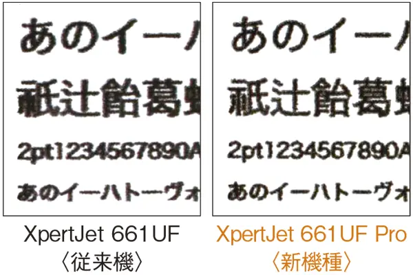 高精細 ― 新ヘッド＆高剛性筐体で印字をより正確に。