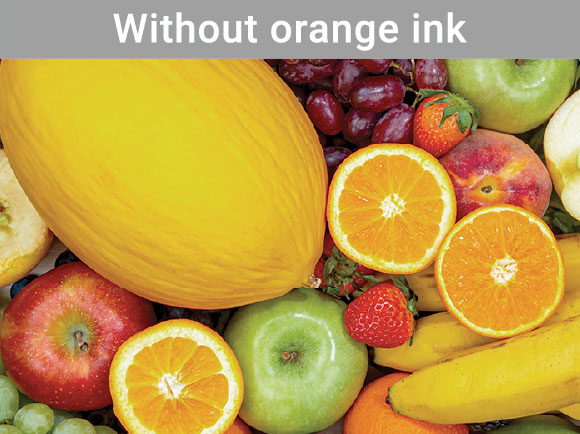 Without orange ink